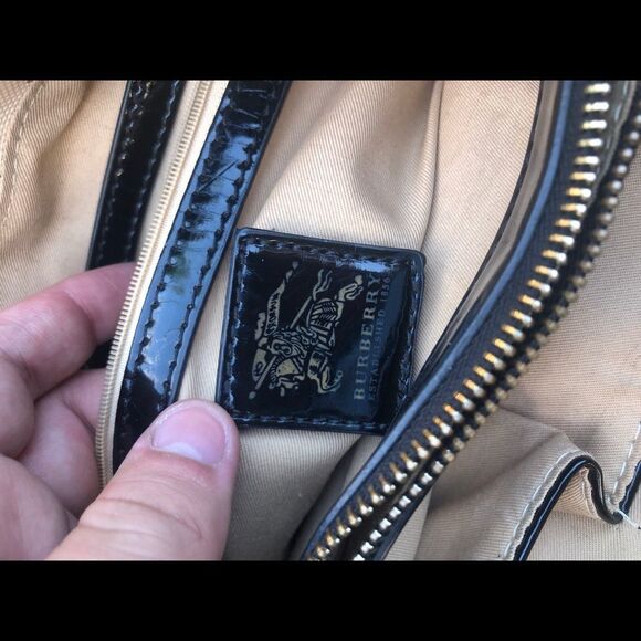 VINTAGE Burberry Purse BIG LOGO Brown - Picture 14 of 16